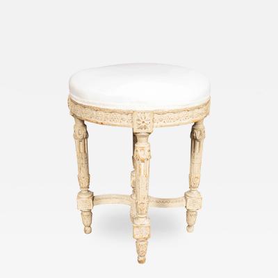 Louis XVI Style Creme Painted Tabouret