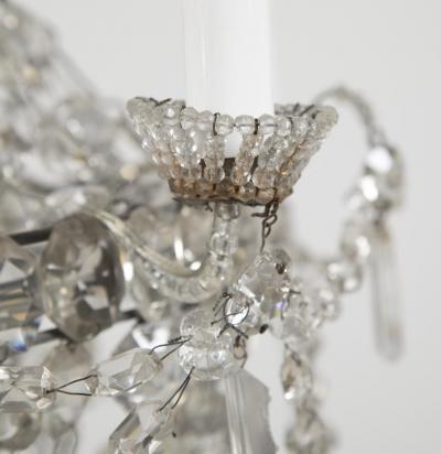 Louis XVI Style Crystal Five Arm Chandelier