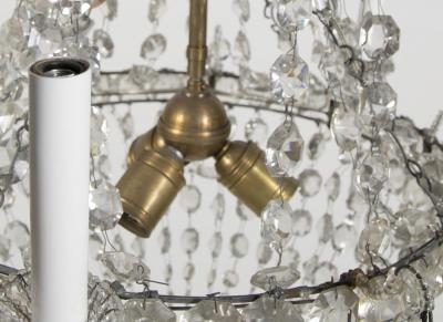 Louis XVI Style Crystal Five Arm Chandelier