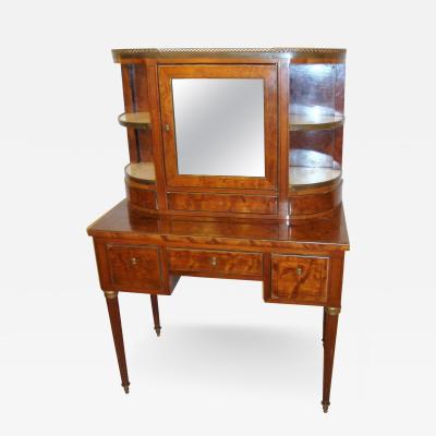 Louis XVI Style Desk with Vitrine Top