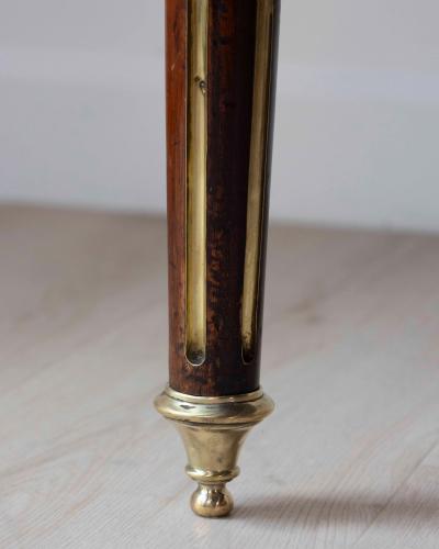 Louis XVI Style Double Sided Wood and Brass Bureau Plat with Leather Top
