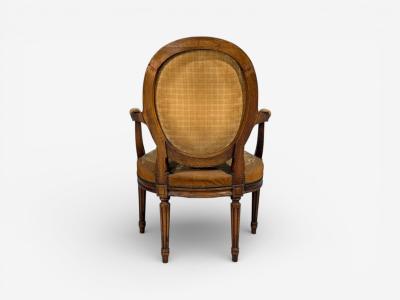 Louis XVI Style Four Armchairs Tapestry Walnut France 20th c 