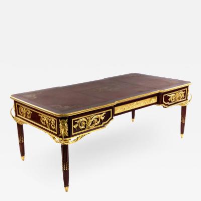 Louis XVI Style Gilt Bronze Mounted Bureau Plat Desk