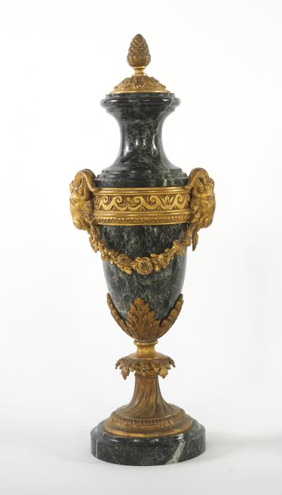 Louis XVI Style Gilt Bronze and Marble Cassolettes a Pair