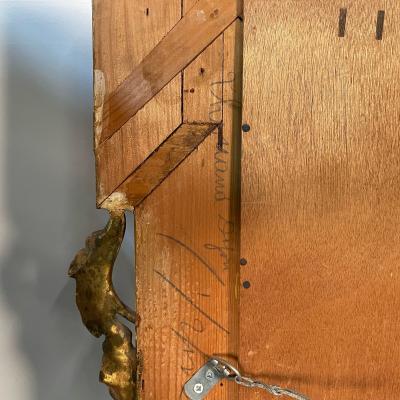 Louis XVI Style Gilt Wood Pier Console Wall Mirror Beveled