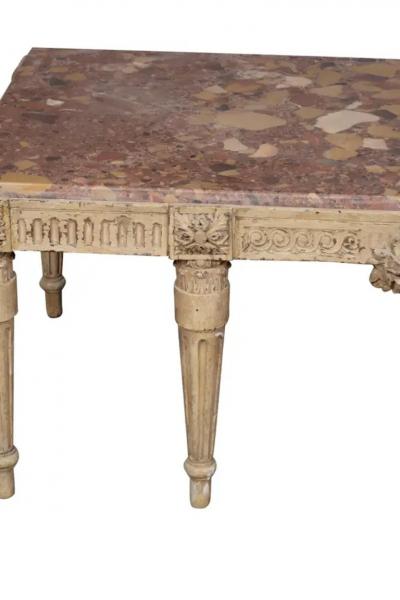 Louis XVI Style Gray Painted Coffee Table