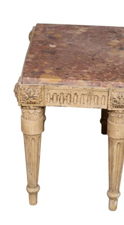 Louis XVI Style Gray Painted Coffee Table