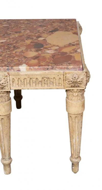 Louis XVI Style Gray Painted Coffee Table