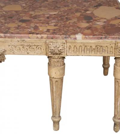 Louis XVI Style Gray Painted Coffee Table