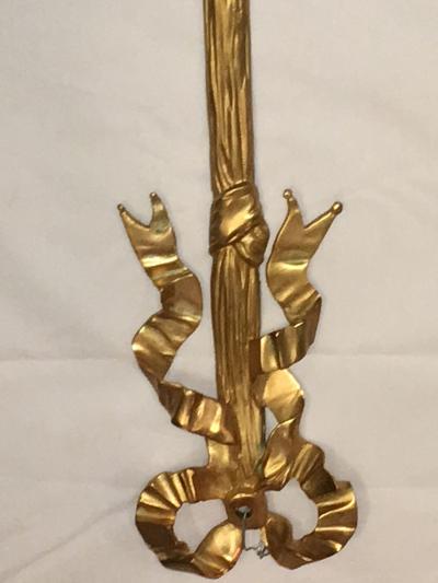 Louis XVI Style Harp Back Bronze Wall Sconces A Pair