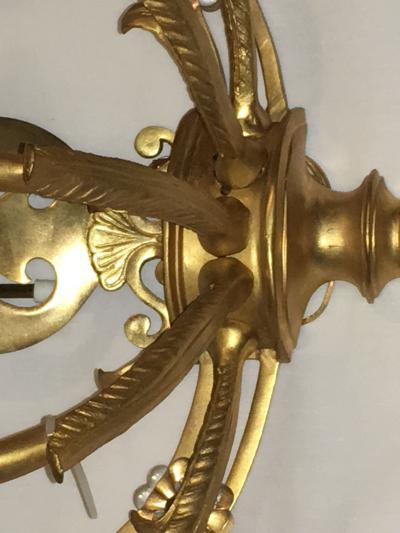Louis XVI Style Harp Back Bronze Wall Sconces A Pair