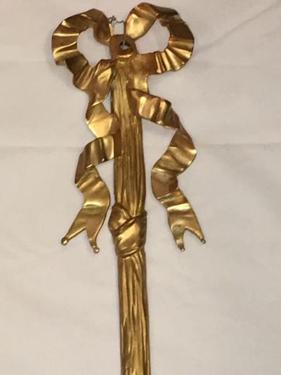 Louis XVI Style Harp Lyre Back Bronze Wall Sconce Set of Six