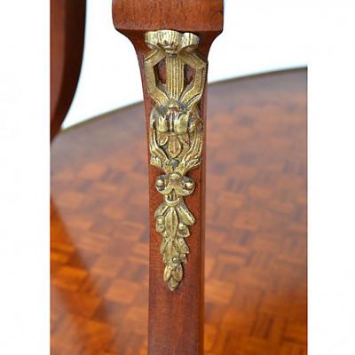 Louis XVI Style Inlaid Two Tier Ormolu Mounted Dessert Table