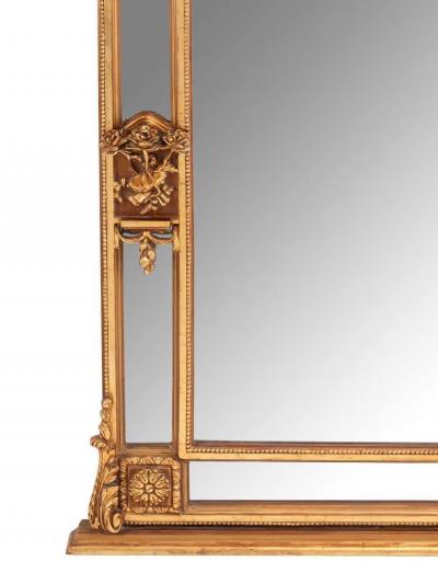 Louis XVI Style Large Wall or Floor Mirrors Giltwood Gesso Europe 19th C