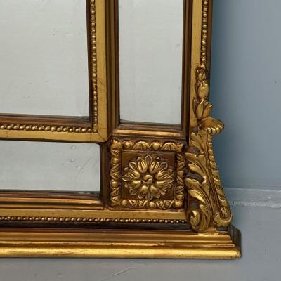 Louis XVI Style Large Wall or Floor Mirrors Giltwood Gesso Europe 19th C