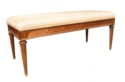 Louis XVI Style Mahogany Bench