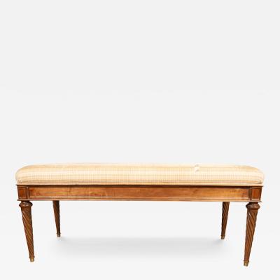 Louis XVI Style Mahogany Bench