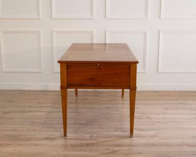 Louis XVI Style Mahogany Bureau Plat Directoire Desk Mid 20th Century