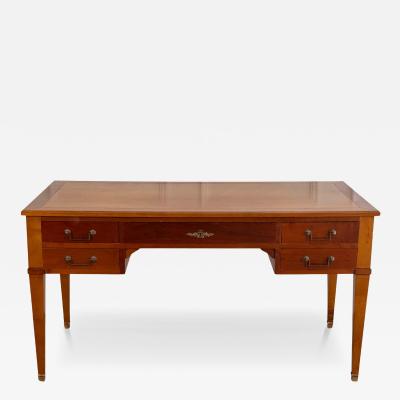 Louis XVI Style Mahogany Bureau Plat Directoire Desk Mid 20th Century