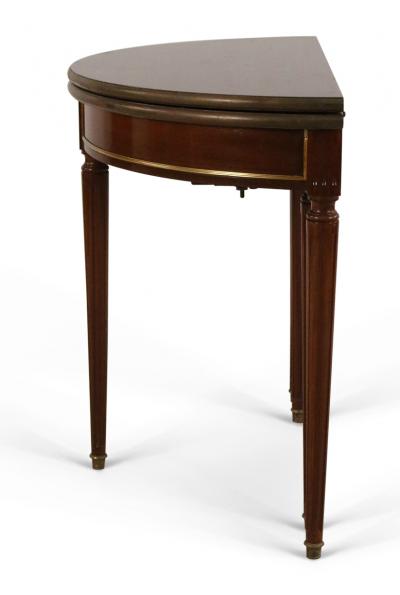 Louis XVI Style Mahogany Fold Open Console Table