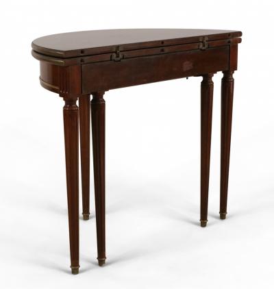Louis XVI Style Mahogany Fold Open Console Table