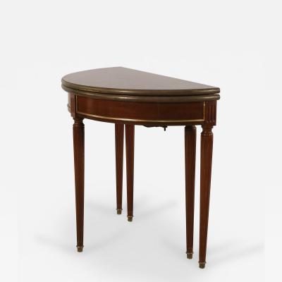 Louis XVI Style Mahogany Fold Open Console Table