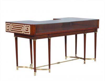 Louis XVI Style Mahogany Greek Key Display Console