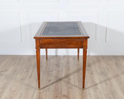 Louis XVI Style Mahogany Writing Desk with Leather Top