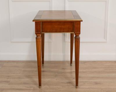 Louis XVI Style Mahogany Writing Desk with Leather Top Mid 20th Century