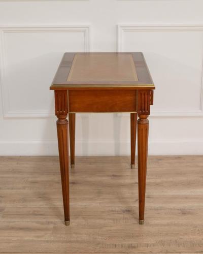 Louis XVI Style Mahogany Writing Desk with Leather Top Mid 20th Century