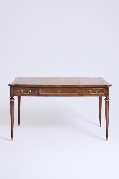 Louis XVI Style Mahogany and Brass Desk