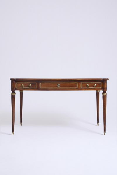 Louis XVI Style Mahogany and Brass Desk