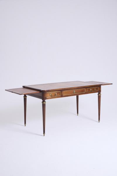 Louis XVI Style Mahogany and Brass Desk