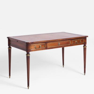 Louis XVI Style Mahogany and Brass Desk