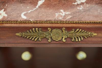 Louis XVI Style Marble Bronze Mounted Mahogany Cabinet