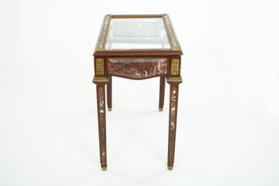 Louis XVI Style Marble Ormolu Bronze Mounted Vitrine