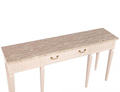 Louis XVI Style Marble Top Console Table