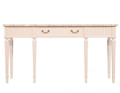 Louis XVI Style Marble Top Console Table
