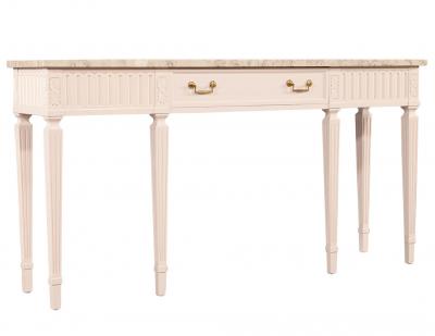 Louis XVI Style Marble Top Console Table