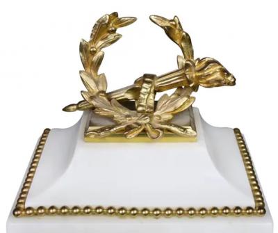 Louis XVI Style Marble and Bronze Clock Garniture