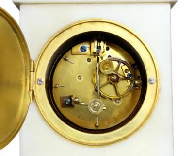 Louis XVI Style Marble and Bronze Clock Garniture