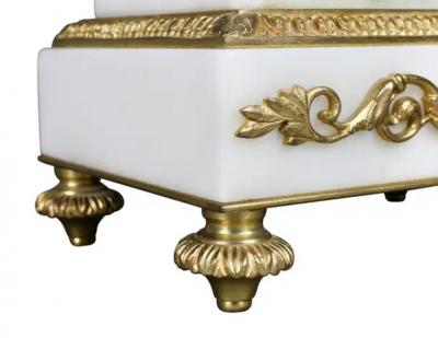 Louis XVI Style Marble and Bronze Clock Garniture