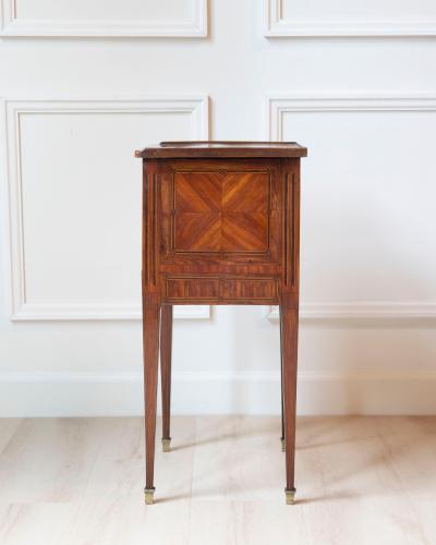 Louis XVI Style Marquetry Bedside Table French 19th Century