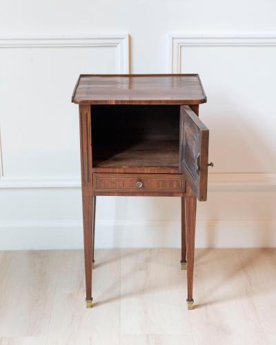 Louis XVI Style Marquetry Bedside Table French 19th Century