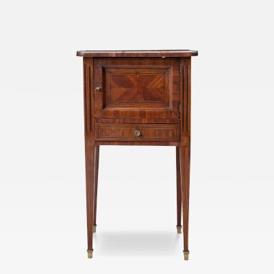 Louis XVI Style Marquetry Bedside Table French 19th Century