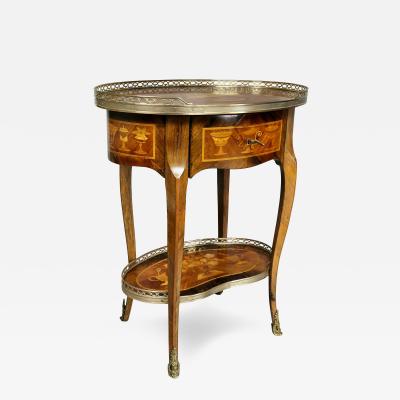 Louis XVI Style Marquetry Table A Ecrire