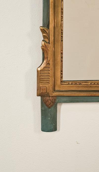 Louis XVI Style Painted Gilt Mirror France circa 1920