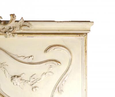 Louis XVI Style Parcel Gilt White Painted Pier Trumeau Mirror