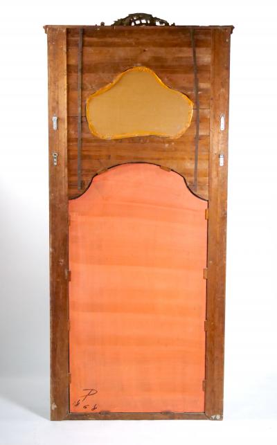 Louis XVI Style Parcel Gilt White Painted Pier Trumeau Mirror