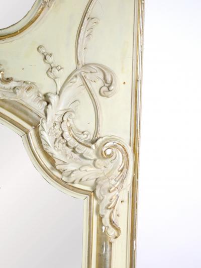 Louis XVI Style Parcel Gilt White Painted Pier Trumeau Mirror